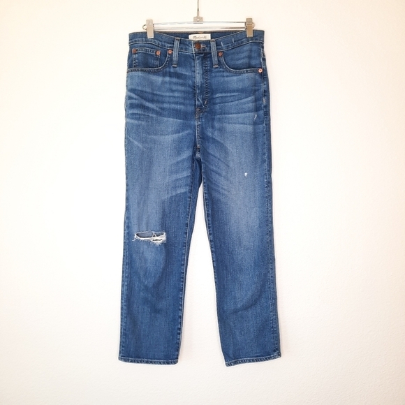 Madewell Coldbrook Wash Classic Straight High-Waisted Jeans 27 - Picture 3 of 8